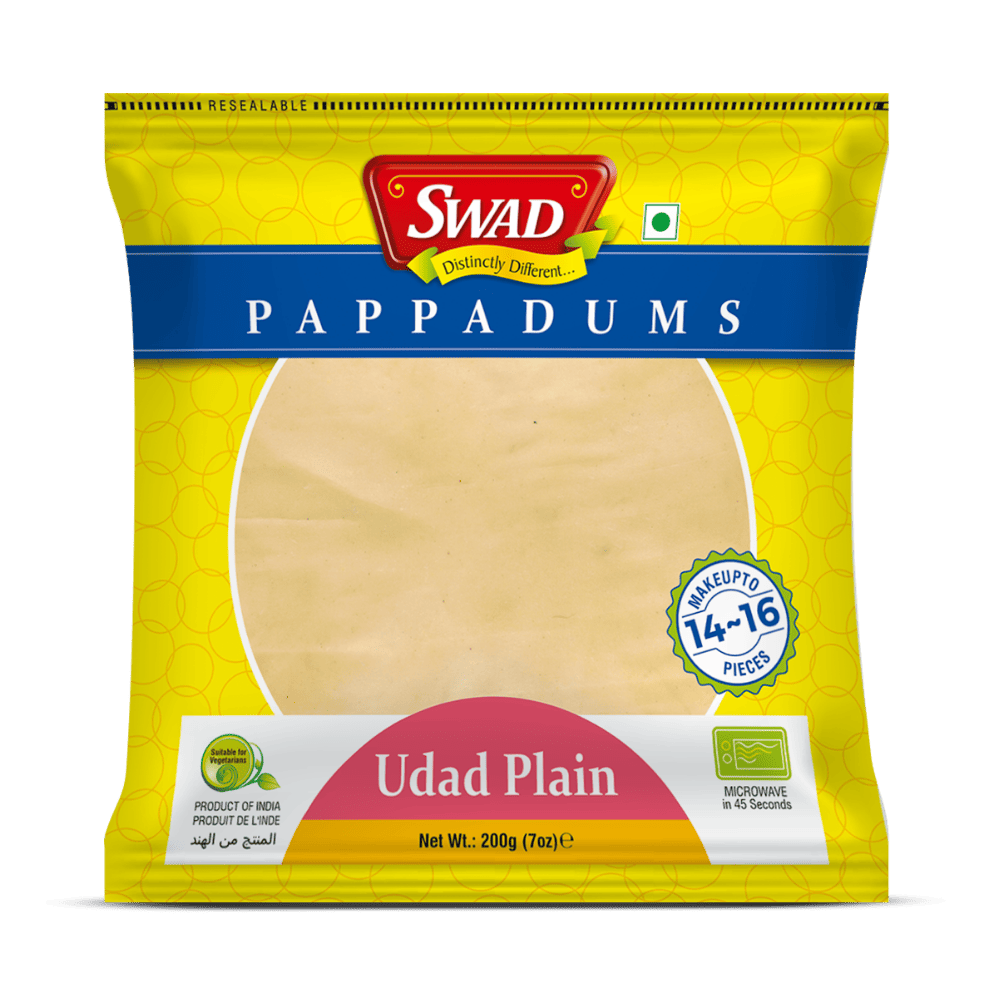 Udad Plain Pappadums 200g